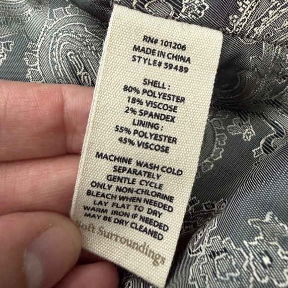 Soft Surroundings St. James Plaid Open Front Jacket Blazer Size 1X - Picture 5 of 13